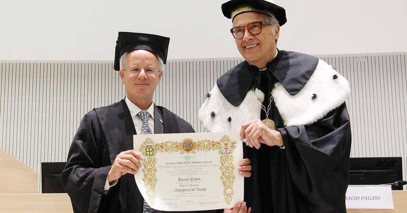 Horacio Pagani premiato dal Politecnico di Milano: &ldquo;Un genio che unisce arte e ingegneria&rdquo;