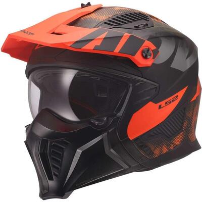 Casco Jet LS2 OF606 Drifter Gas Grigio Arancio