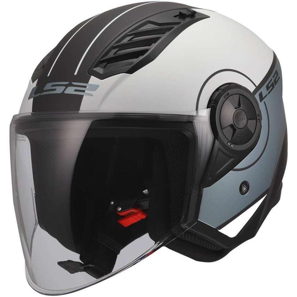 Casco Jet LS2 OF616 Airflow II Cover Grigio Blu