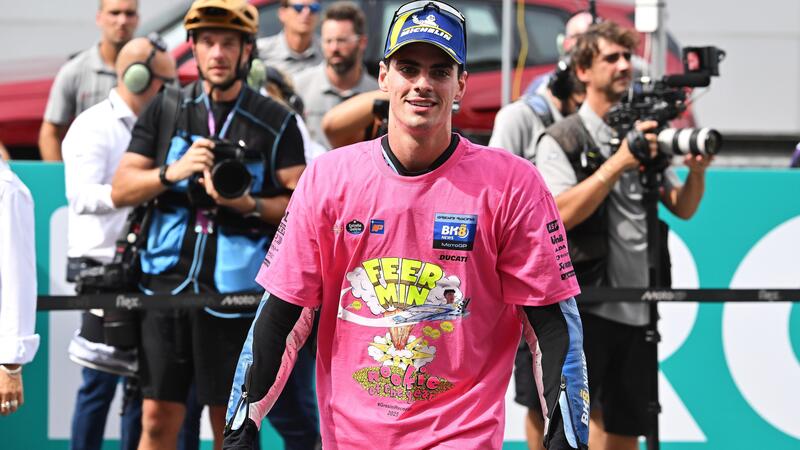MotoGP 2025. GP della Malesia. Fermin Aldeguer, rookie dell&#039;anno (con maglietta bellissima!): &quot;Sono troppo giovane per i Green Day!&quot;