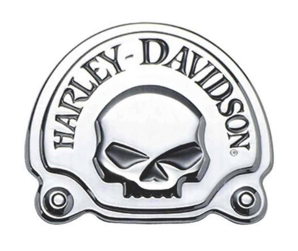 Medaglione cromato Emblema Skull Harley Davidson O Harley-Davidson