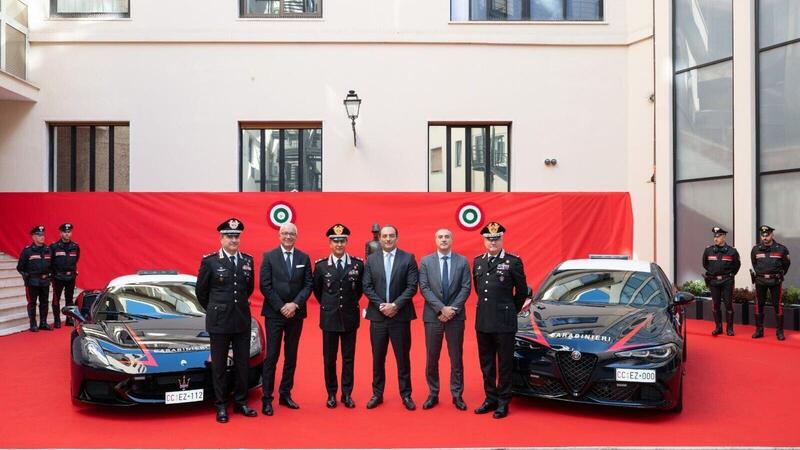 Maserati e Alfa Romeo al servizio: consegnate ai Carabinieri le nuove vetture per il trasporto urgente di organi e sangue