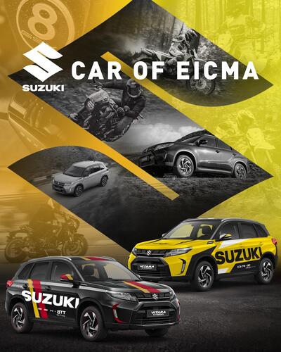 Suzuki a EICMA 2025 anche con Vitara Hybrid &quot;Car of EICMA&quot; e livree esclusive