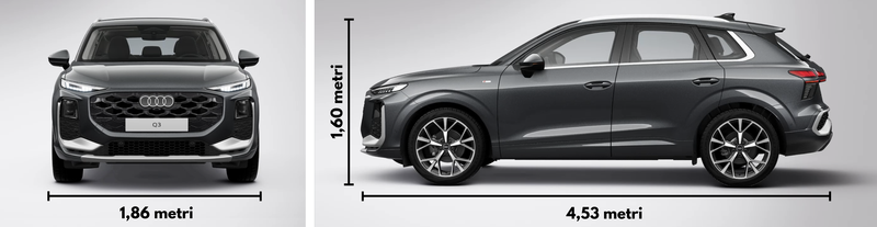 Dimensioni di nuova Audi Q3