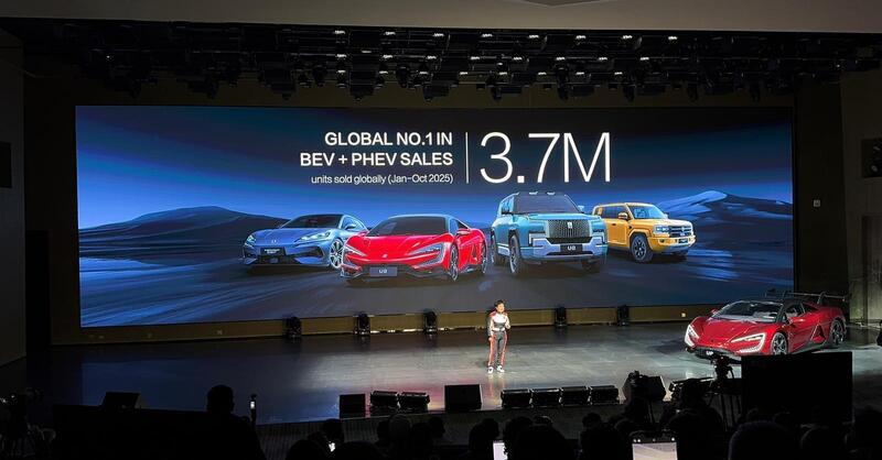 BYD svela il futuro dell&rsquo;elettrico: AI, ricarica in 10 minuti e auto da 1300 cavalli