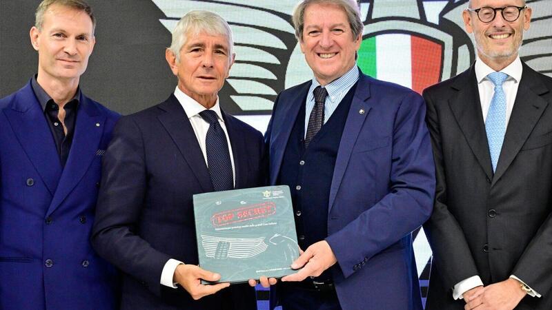 Andrea Abodi, Ministro per lo Sport in visita alla FMI durante EICMA