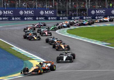 F1, GP del Brasile. Norris ingiocabile fa bottino pieno. Antonelli e Verstappen completano il podio. Disastro Ferrari