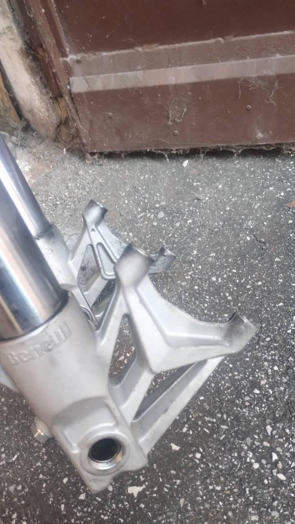 Gruppo Forcelle complete di trapezio e piastra sup Benelli