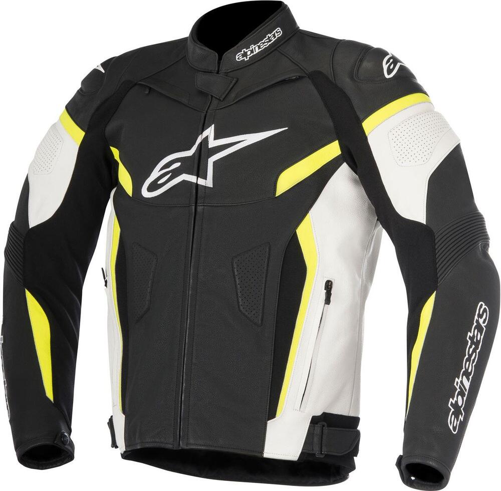 Giacca moto pelle Alpinestars GP PLUS R V2 nero bi