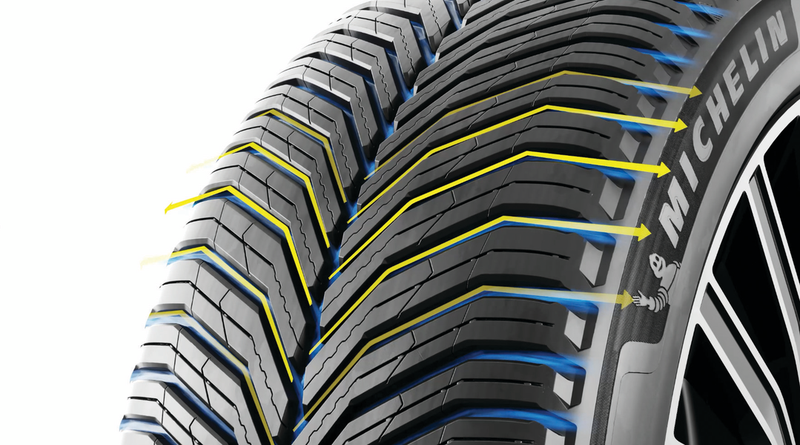 Il battistrada &quot;V-Shape&quot; della Crossclimate 3 Sport