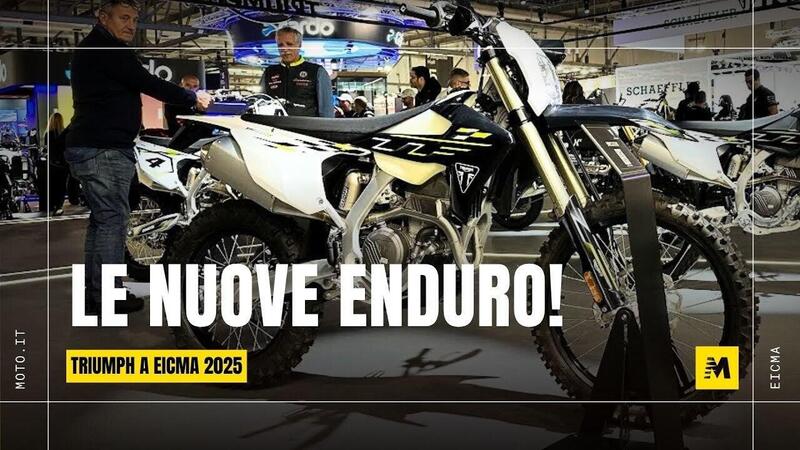 Triumph a EICMA 2025: le novit&agrave; sono le enduro TF-E e le piccole TXP elettriche [VIDEO]