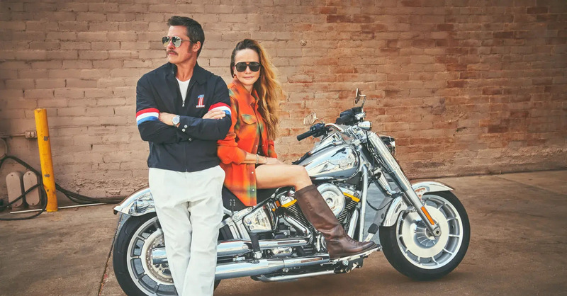 Brad Pitt attore, motociclista e... stilista: lancia una linea in cashmere per Harley-Davidson