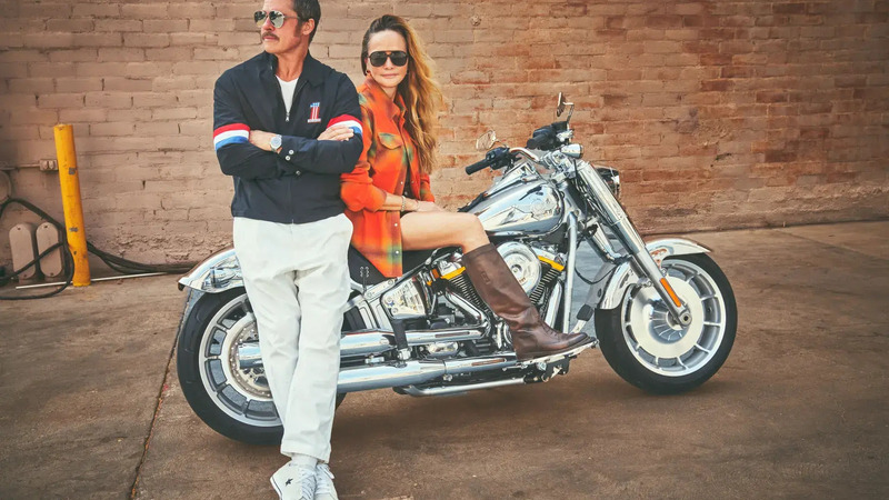 Brad Pitt attore, motociclista e... stilista: lancia una linea in cashmere per Harley-Davidson
