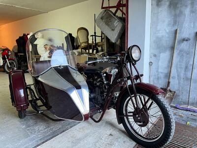 Moto Guzzi Sport 15 con Sidecar  d'epoca