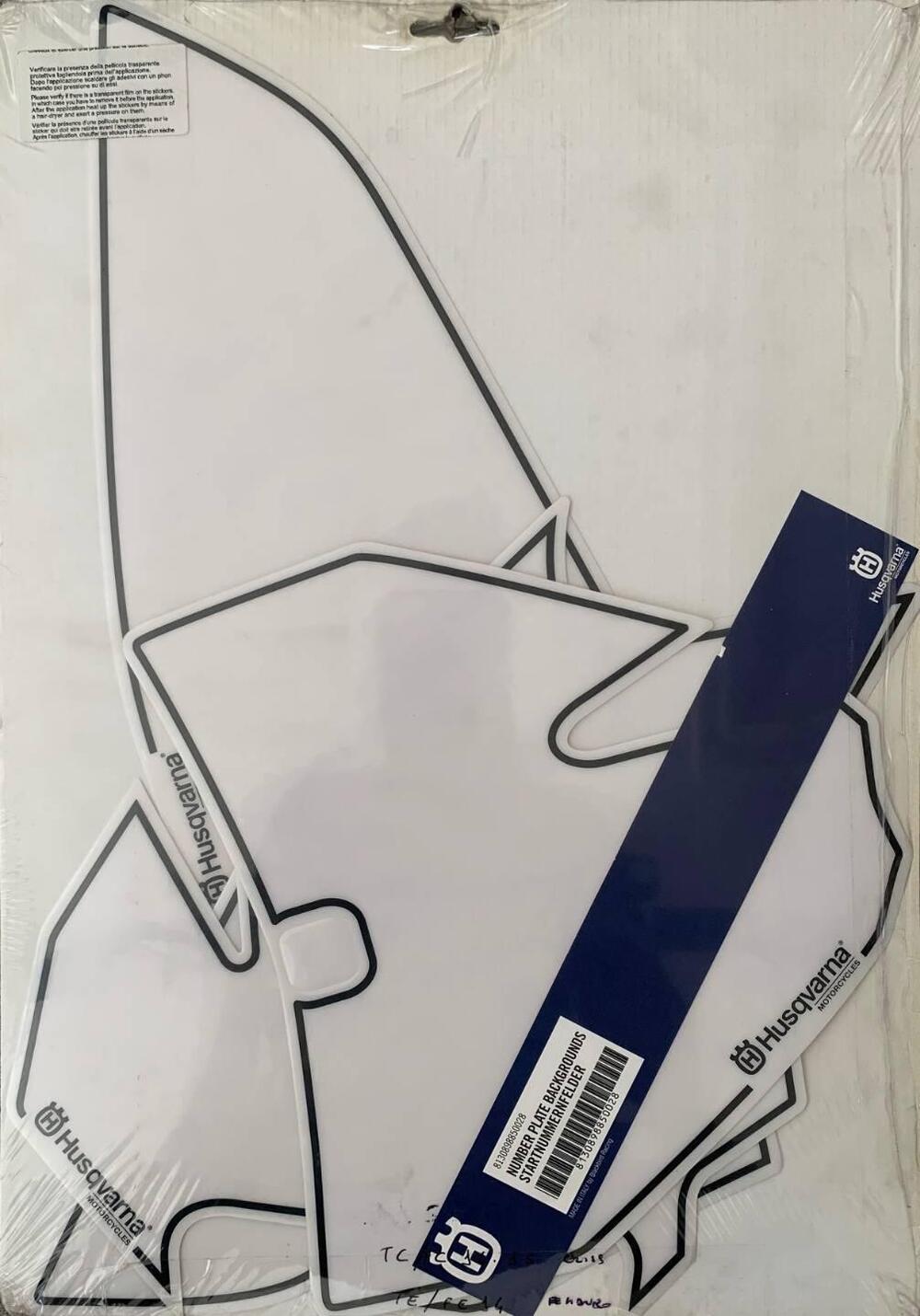 Grafiche portanumero bianche Husqvarna Cod: 813089