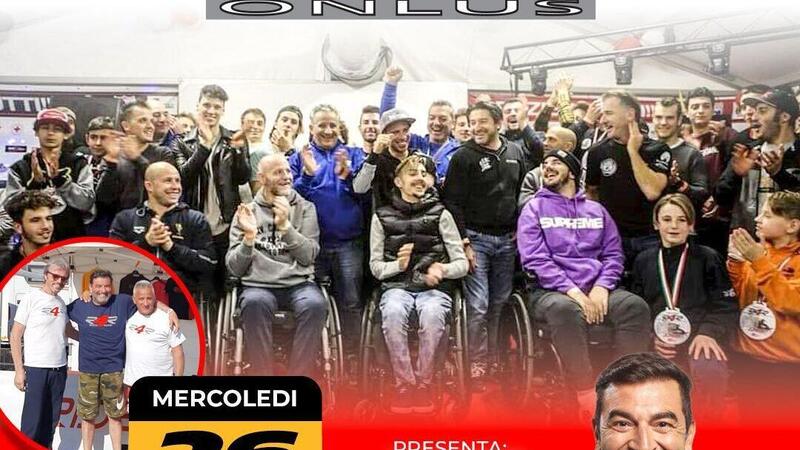 Max Giusti da Ciapa la Moto a Milano: serata benefica con asta di cimeli sportivi per Riders4Riders