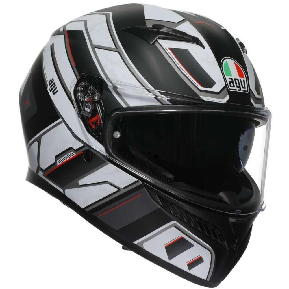 Casco Integrale AGV K3 Rivia Nero Bianco Opaco
