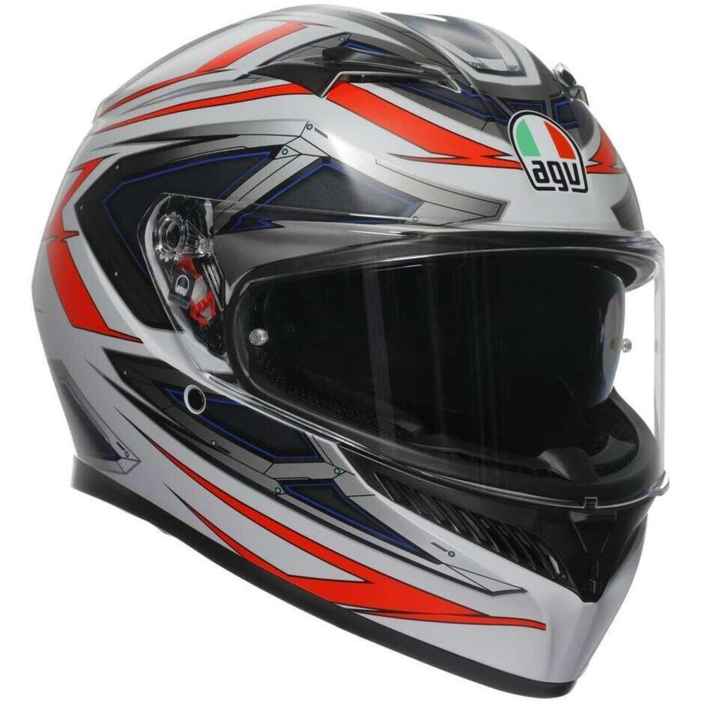 Casco Integrale AGV K3 Space Opaco Bianco Rosso Fl
