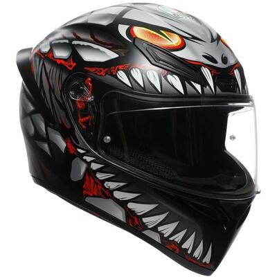 Casco Integrale AGV K1 S Lyzard Opaco Nero Grigio