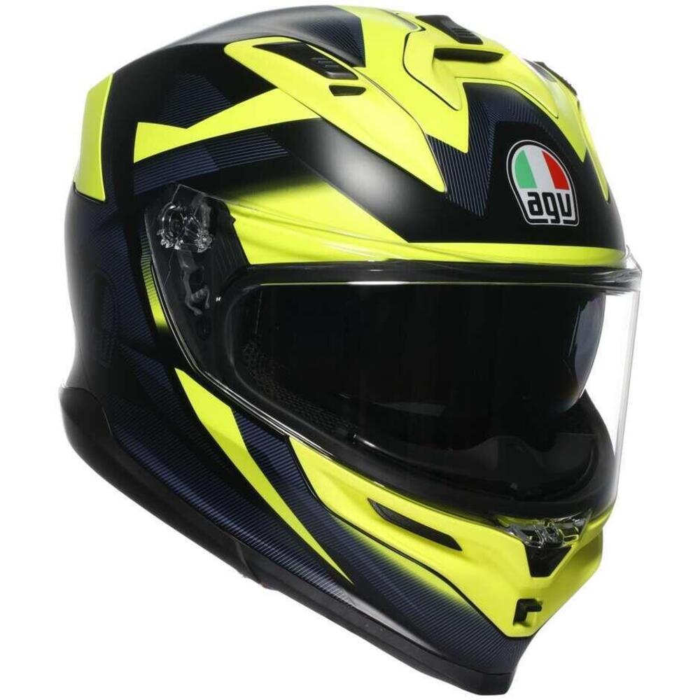 Casco Integrale AGV K7 Glimpse Opaco Nero Giallo F