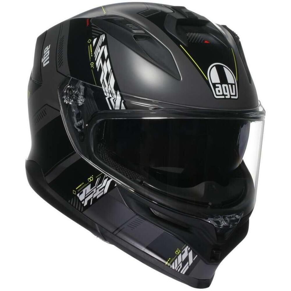 Casco Integrale AGV K7 Kyber Opaco Grigio Giallo F
