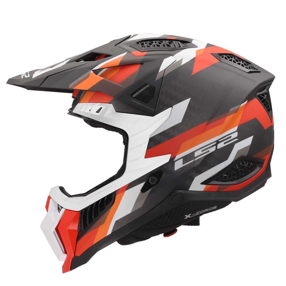Casco Cross LS2 MX703 X-Force Phantom Arancione Ro