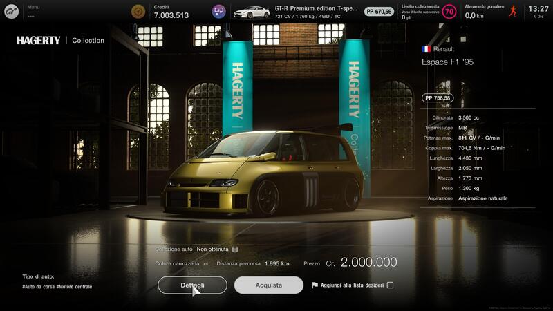 Tra le nuove auto offerte da Spec III l&#039;Espace F1 &egrave; sicuramente la pi&ugrave; suggestiva