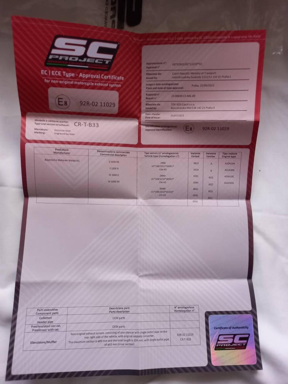 SCARICO OMOLOGATO SCPROJECT SC-Project Exhaust (2)
