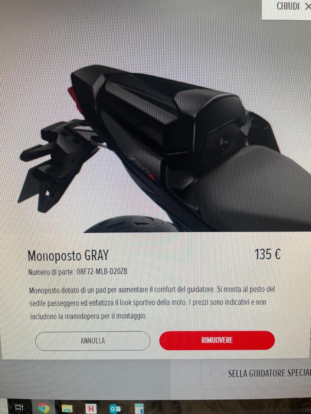 Mono posto Honda Hornet 750