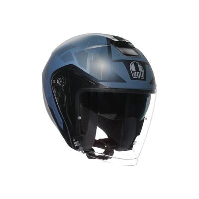 Casco Jet AGV Irides Trieste Blu Opaco Grigio