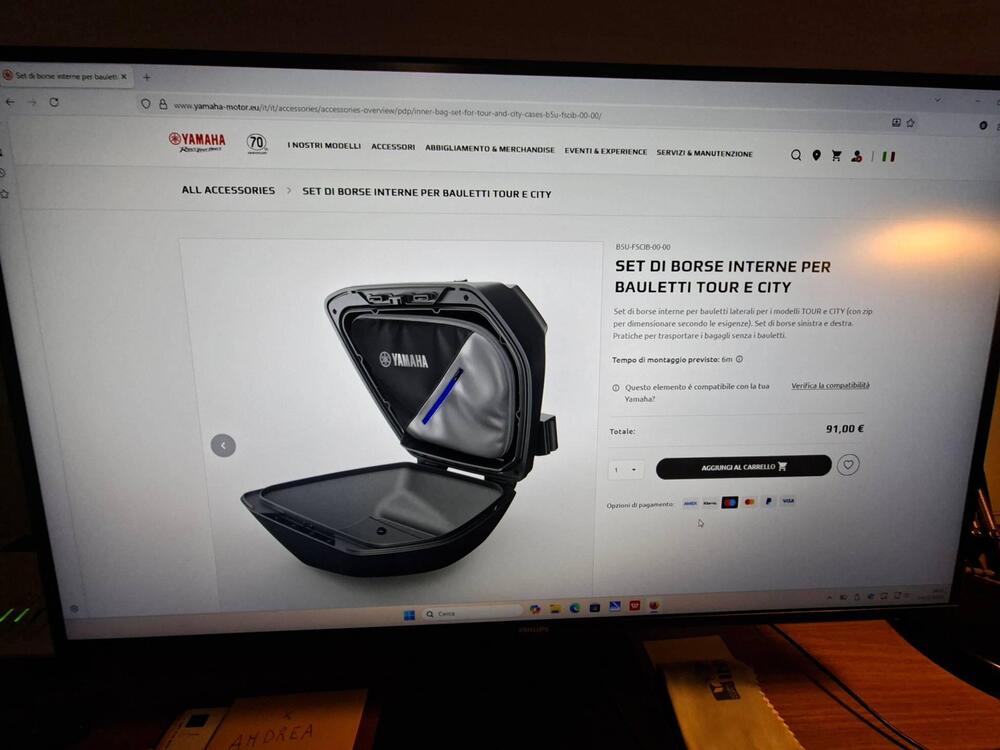 tris di valigie interne Originali Yamaha x Tracer (5)