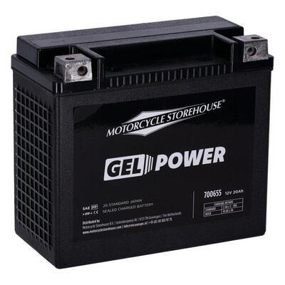 Batteria AGM Gel Power 12V 20AH per Softail dal 19 