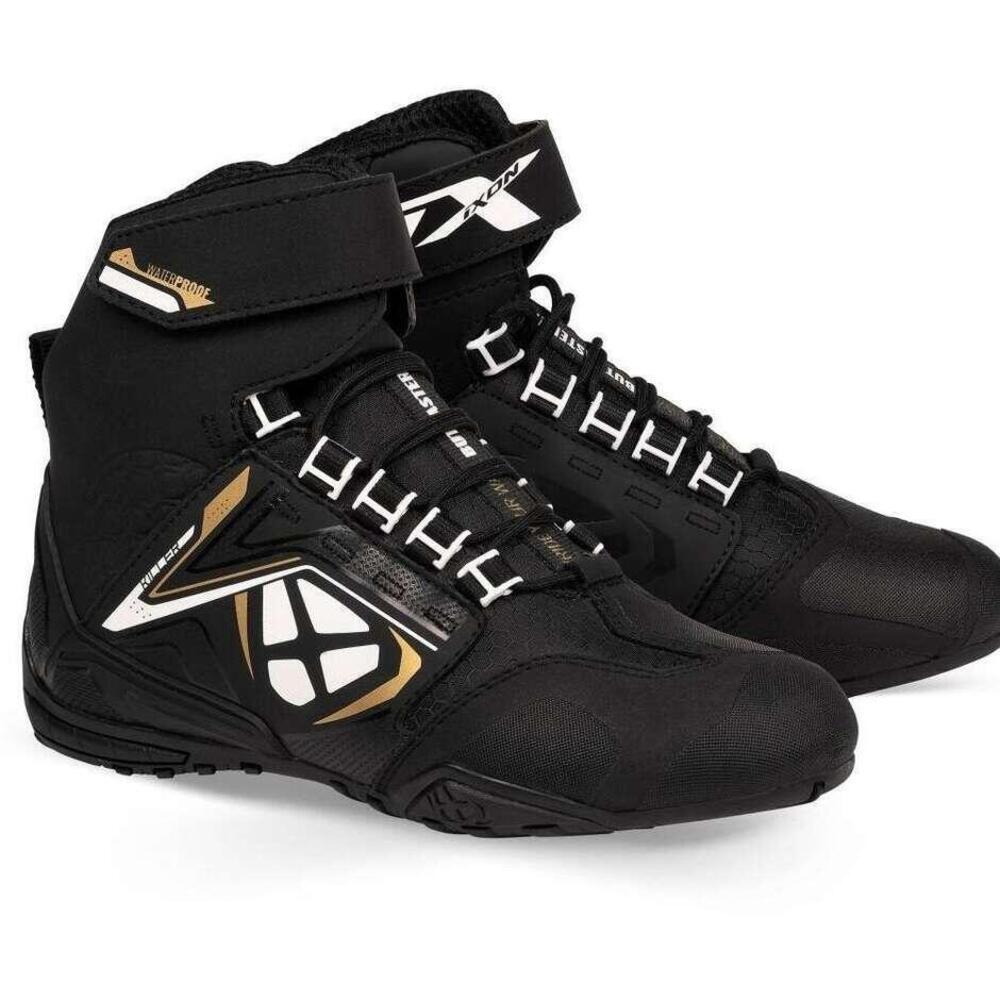 Scarpe moto donna Ixon Killer WP Lady Nero Bianco