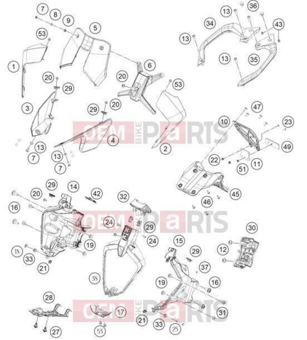 KTM - Headlight mask right - 95808001020 (5)