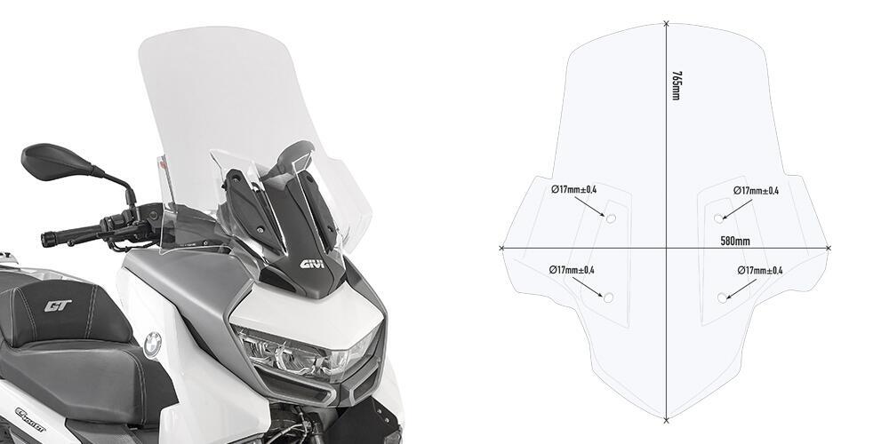 Givi 5132DT Cupolino trasparente 76 x 58 cm per BM