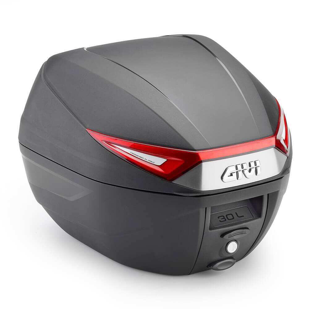 Bauletto Givi C30N Nero con catadiottri rossi 30lt