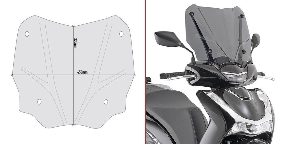 Cupolino basso fumè Givi per Honda SH 125-150 2020