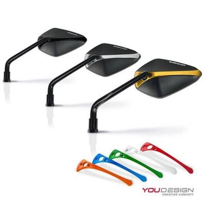 Coppia inserti colorati per specchi Barracuda X-Ve