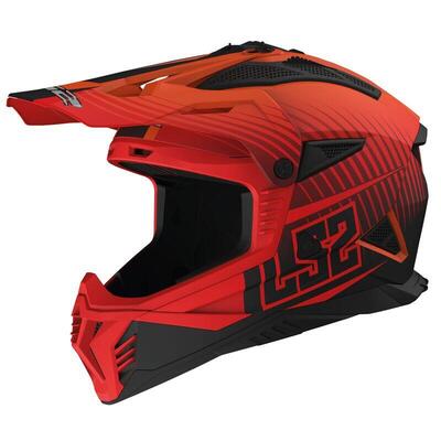 casco offroad LS2 Fast 2 in KPA arancio opaco