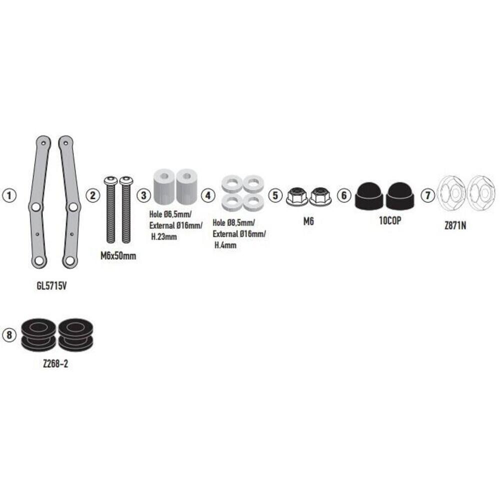 Kit di attacchi Givi D9259KIT per VOGE SR1 125 (23