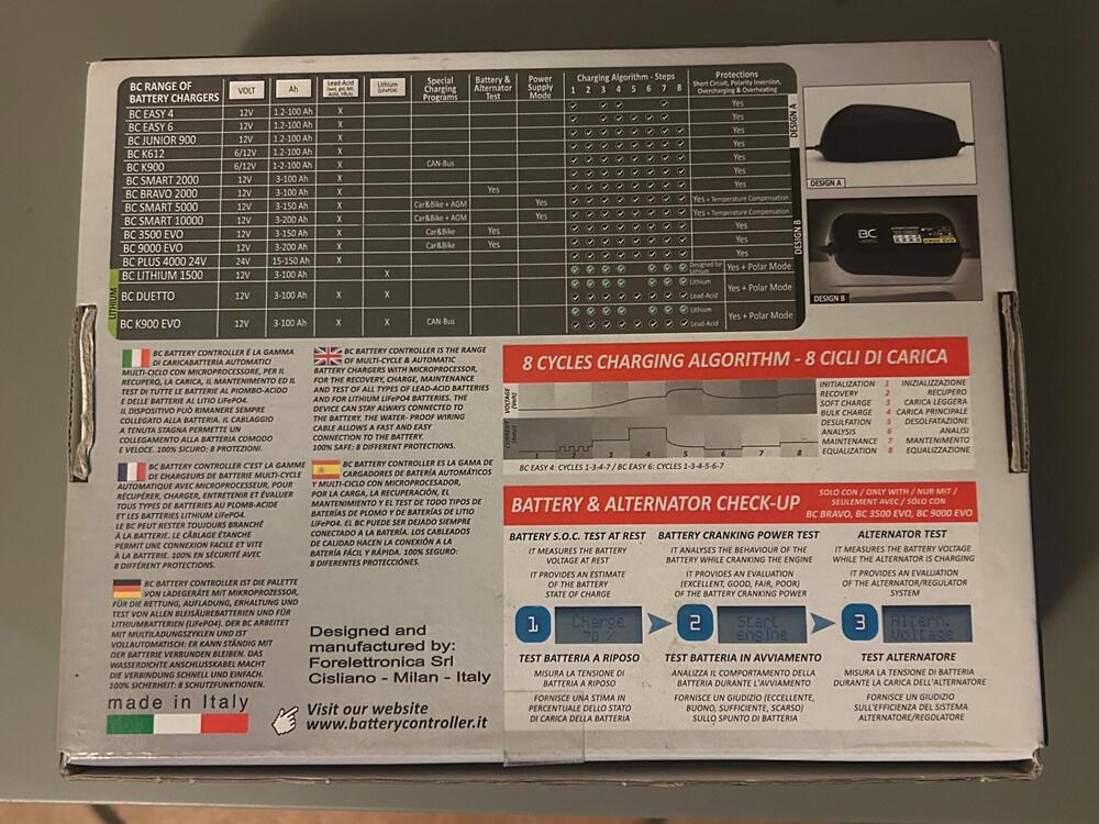 BC K900 EVO+, Caricabatteria BMW 12V - 1A BC Battery Controller (3)