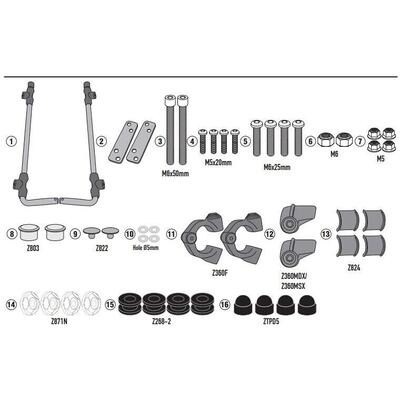 kit attacchi Givi D1155ST A8964A per NIU UQI GT (2