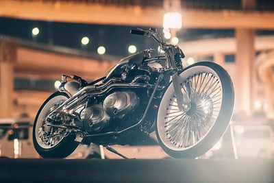 Vita, la special di Custom Works Zon con doppio motore Royal Enfield