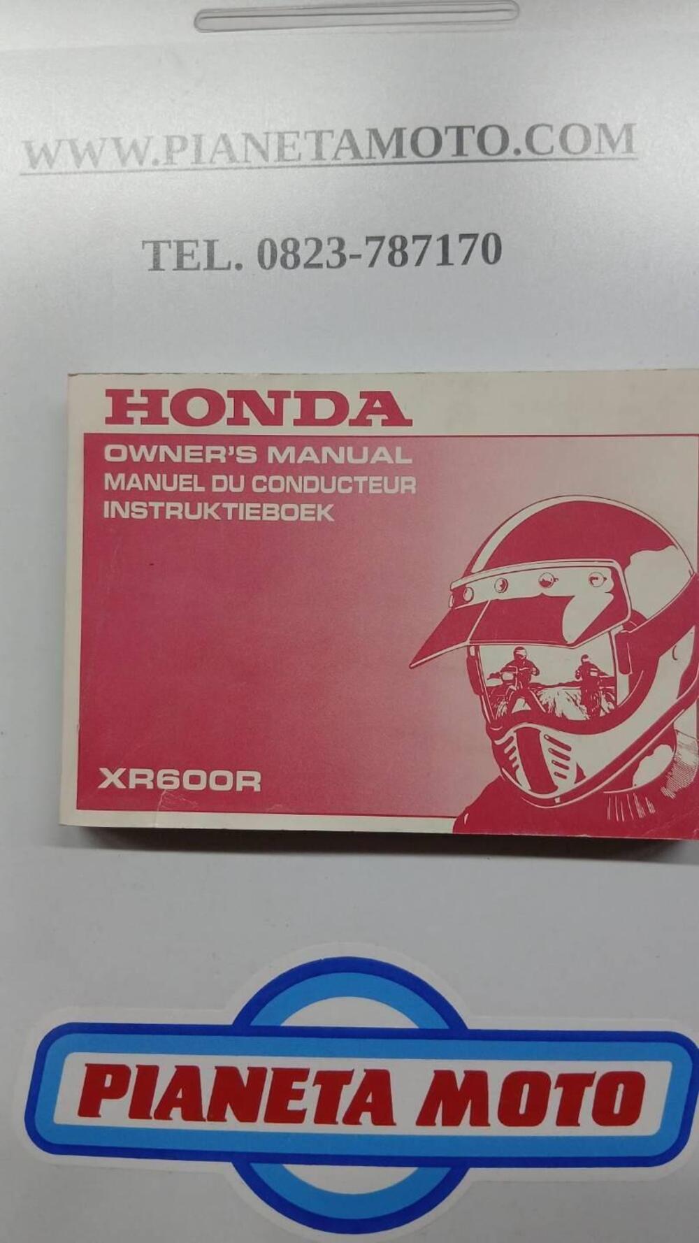 MANUALE USO E MANUTENZIONE XR 6oo Honda