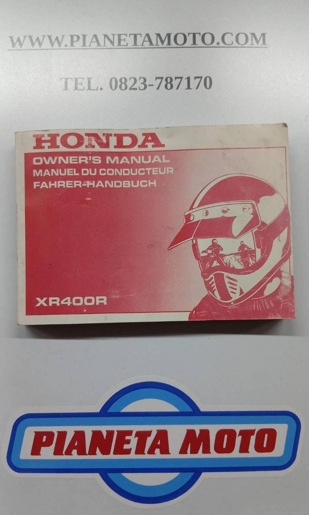 MANUALE USO E MANTENZIONE XR 400 Honda