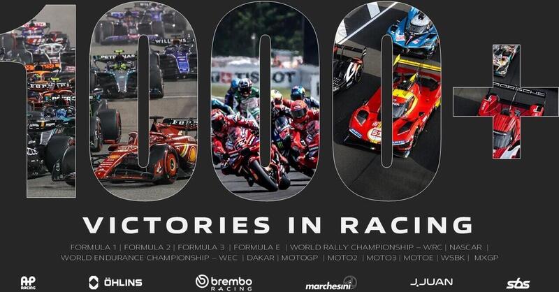 Brembo taglia il traguardo dei mille titoli mondiali nel suo cinquantesimo anno di competizioni