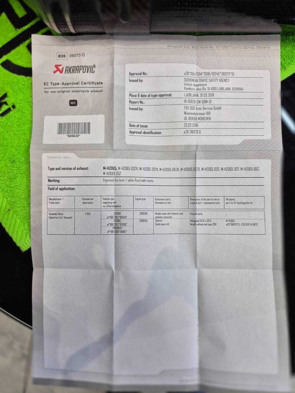 scarico terminale akrapovich kawasaki z900 (5)