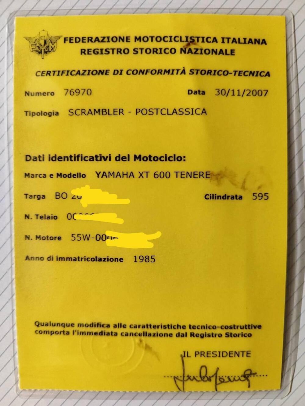 Yamaha XT 600 Z 55W TÈNÈRÈ  (5)