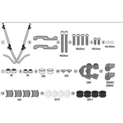 Kit attacchi Givi D1155ST A8960A per NIU NQI (19 -