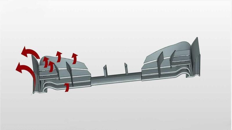 Render alettone anteriore con outwash